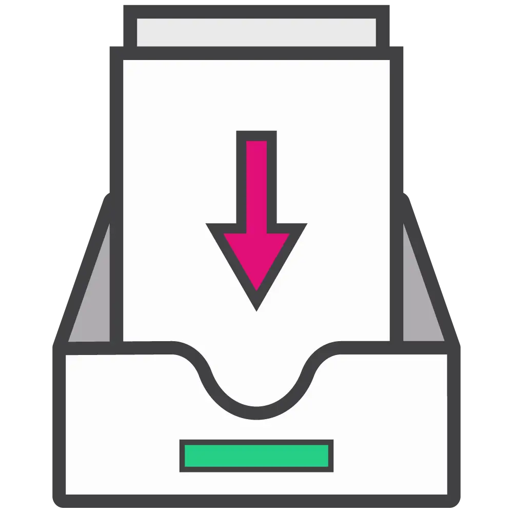 Icoon van een digitale berichtenbox, symbool voor communicatie via MijnOverheid