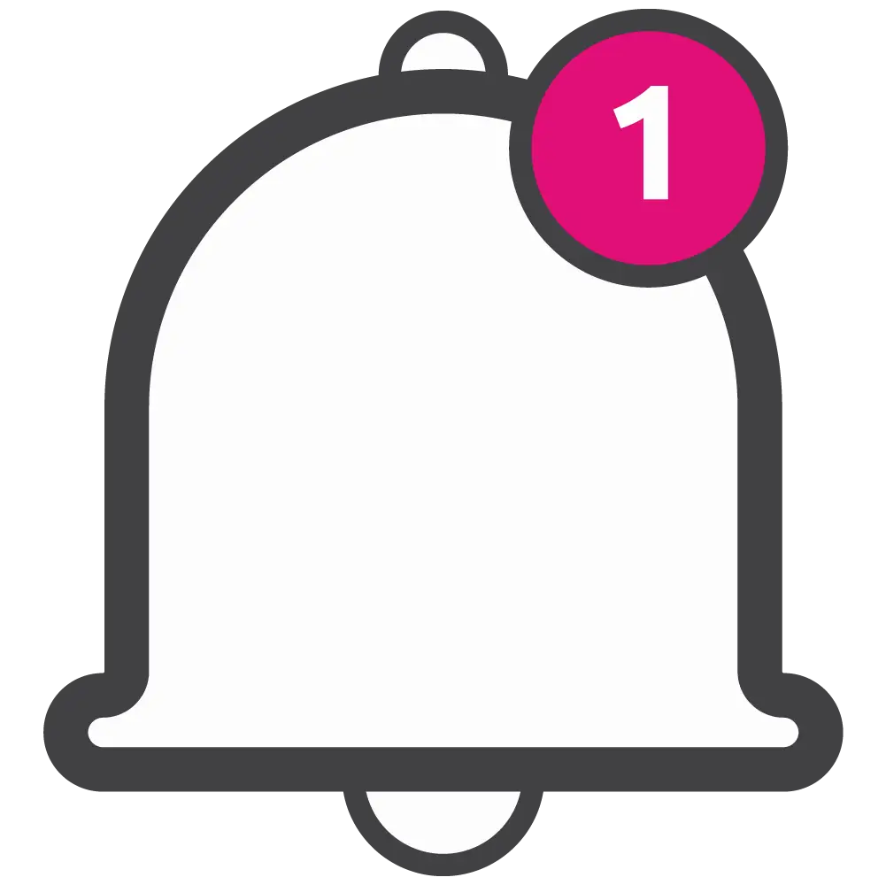 Icoon van een pushmelding, symbool voor app-notificaties binnen omnichannel communicatie