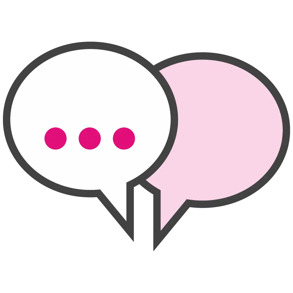 Icoon van een chatbericht, symbool voor WhatsApp als kanaal binnen omnichannel communicatie