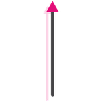 Icoon van één pijl voor singlechannel communicatie